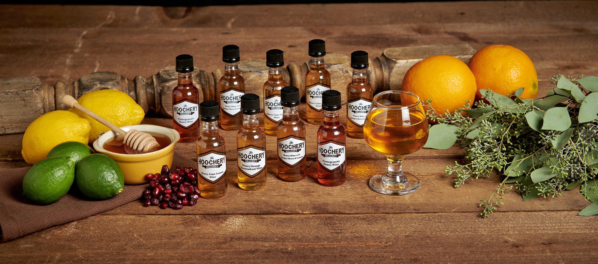 The Hoochery Mead /honey Wine available in 50 ml bottles
